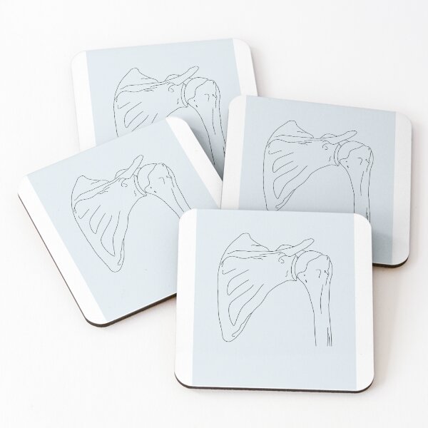 Item preview, Shoulder Joint Line Art, Minimalist Scapula Humerus Skeleton Anatomy Medical artwork designed and sold by KatarinaAndCo.