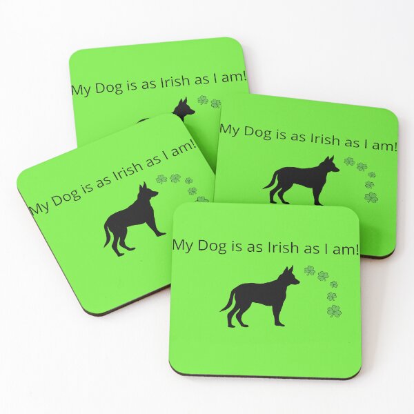 Item preview, A german shepherd irish st patricks design.  A gift for all german shepherd dog owners who love everything irish.  A lucky irish charm german shepherd who love st patricks day  designed and sold by Doggymadness.