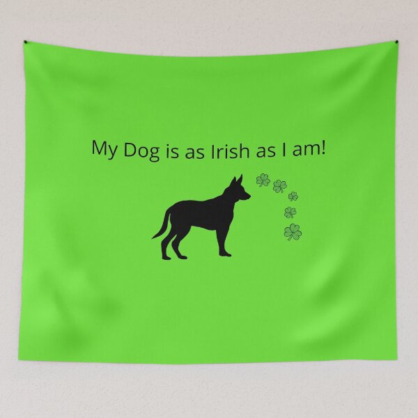 Item preview, A german shepherd irish st patricks design.  A gift for all german shepherd dog owners who love everything irish.  A lucky irish charm german shepherd who love st patricks day  designed and sold by Doggymadness.