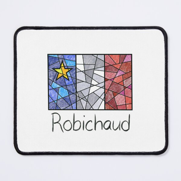 Item preview, Acadian Flag pastel mosaic Robichaud - Drapeau acadien mosaïque pastel vitrail Robichaud designed and sold by ColoursOfFrance.