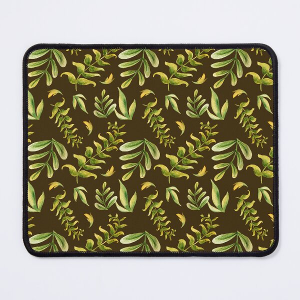 Item preview, Green Plant Leaves Pattern -Brown- designed and sold by parazitgoodz.