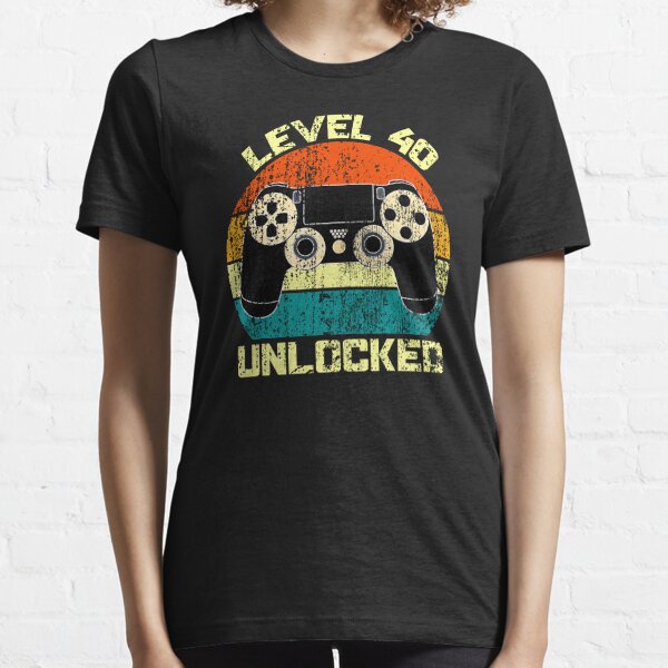 LEVEL 40 UNLOCKED Retro Vintage Gift/ 40th birthday gift/ 40 years old Essential T-Shirt