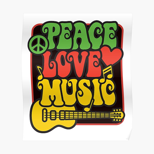 Rasta Peace, Love, Music Poster