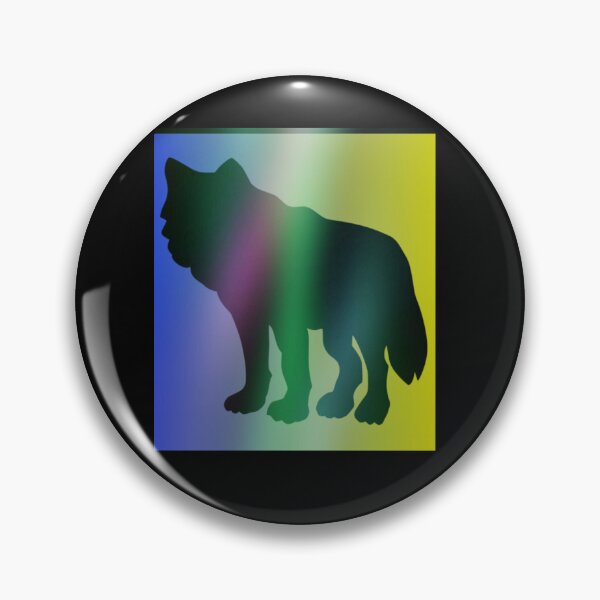 Item preview, Wolf Rainbow Aurora Borealis Graphic (Blue, Green, Yellow, Black) designed and sold by GladBlackLamb.