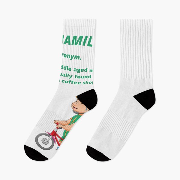 Item preview, Middle aged Man in Lycra - Funny cycling dictionary designed and sold by Tomsthreadz.