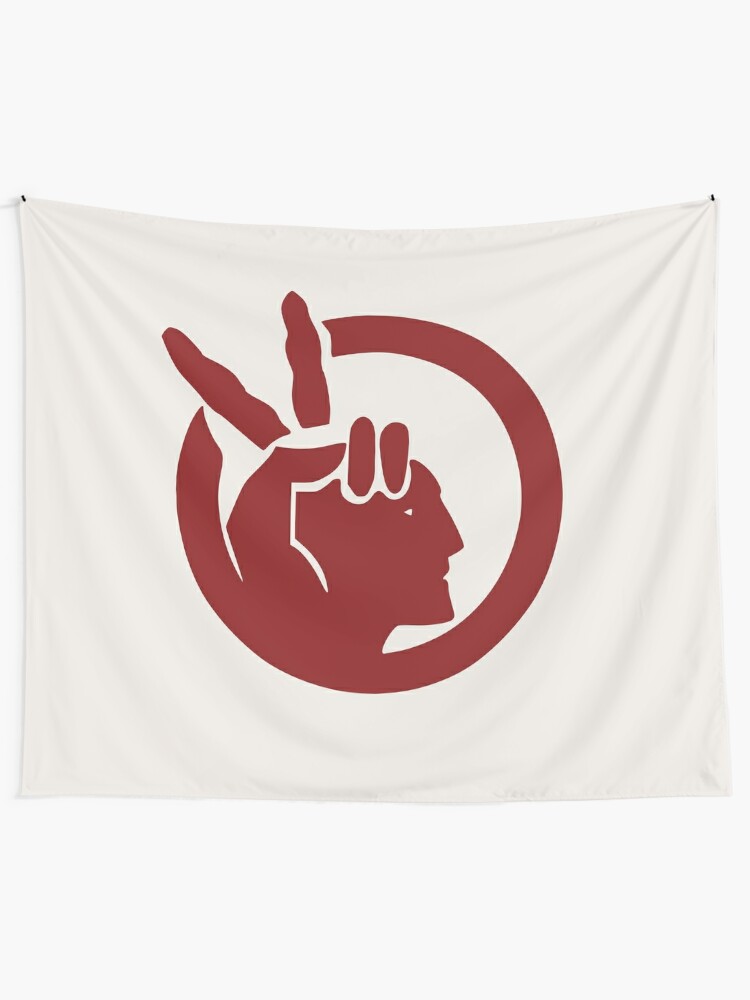 American Indian Movement AIM Flag Peace Sign Symbol on pastel beige background  Hd High Quality