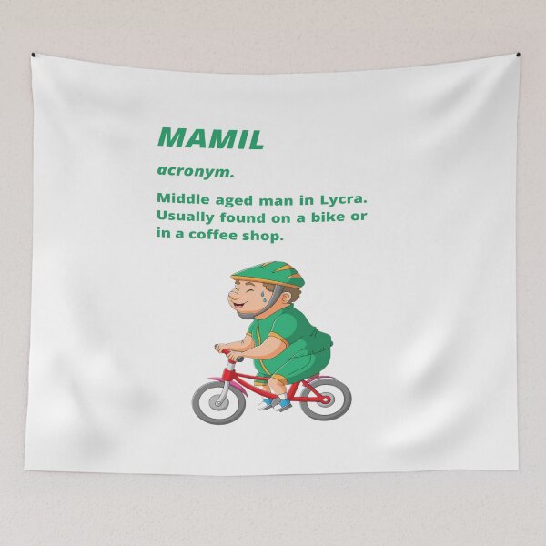 Item preview, Middle aged Man in Lycra - Funny cycling dictionary designed and sold by Tomsthreadz.