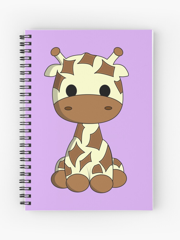 Cuaderno de espiral «Cute baby jirafa de dibujos animados» de pixxart |  Redbubble