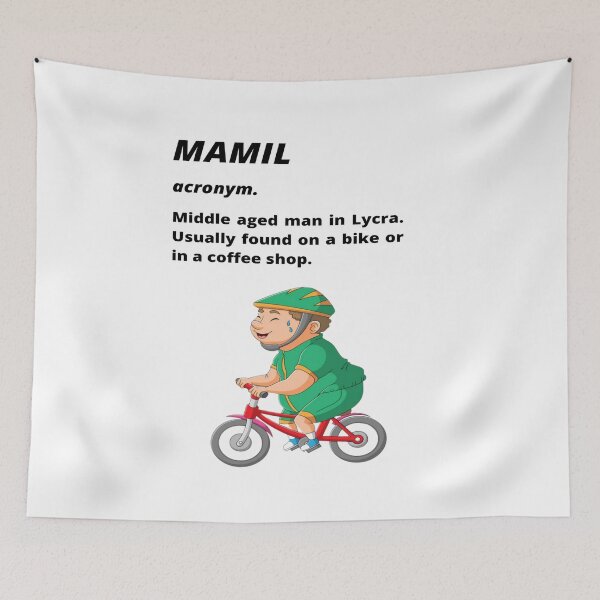 Item preview, Middle aged Man in Lycra - Funny cycling dictionary designed and sold by Tomsthreadz.