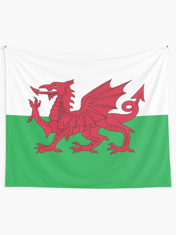Wales flag Welsh nationalism red dragon with white green background HD High Quality" Tapestry for Sale iresist | Redbubble