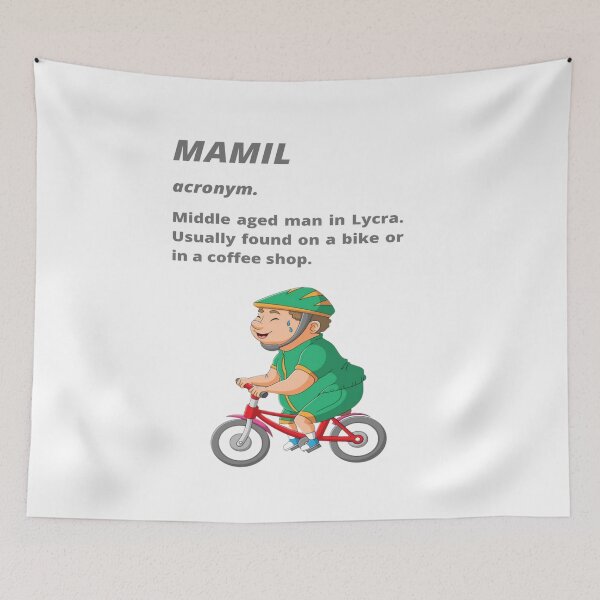 Item preview, Middle aged Man in Lycra - Funny cycling dictionary designed and sold by Tomsthreadz.