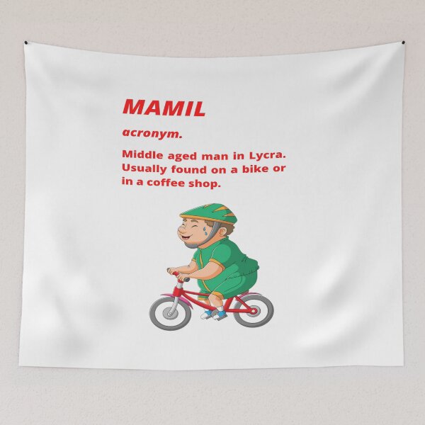 Item preview, Middle aged Man in Lycra - Funny cycling dictionary designed and sold by Tomsthreadz.