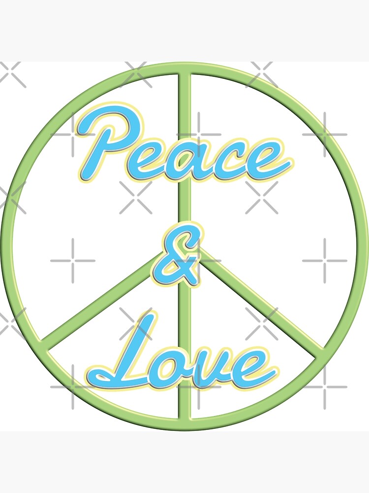 "Peace and Love Peace Sign Logo" Poster by FuriusArt Redbubble