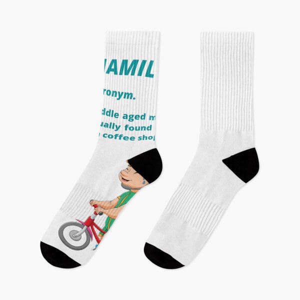 Item preview, Middle aged Man in Lycra - Funny cycling dictionary designed and sold by Tomsthreadz.
