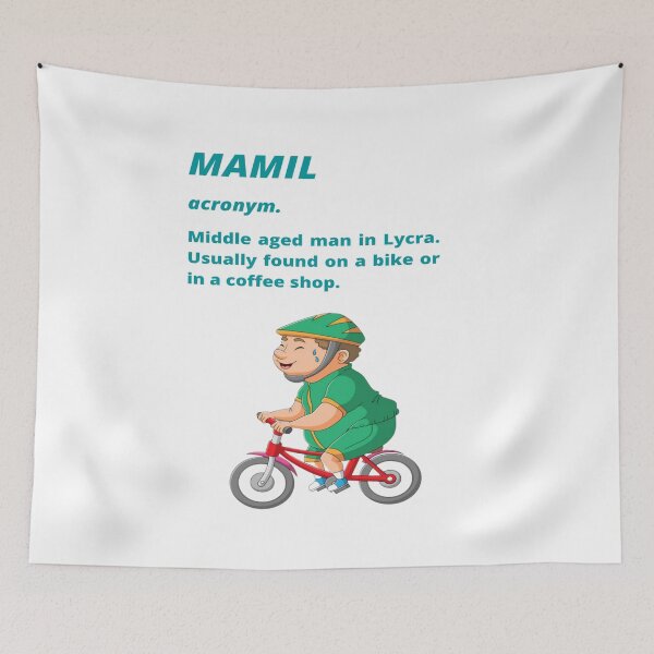 Item preview, Middle aged Man in Lycra - Funny cycling dictionary designed and sold by Tomsthreadz.