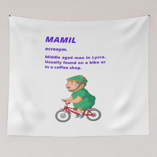Item preview, Middle aged Man in Lycra - Funny cycling dictionary designed and sold by Tomsthreadz.