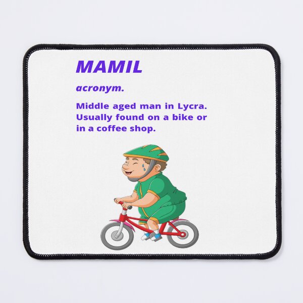 Item preview, Middle aged Man in Lycra - Funny cycling dictionary designed and sold by Tomsthreadz.