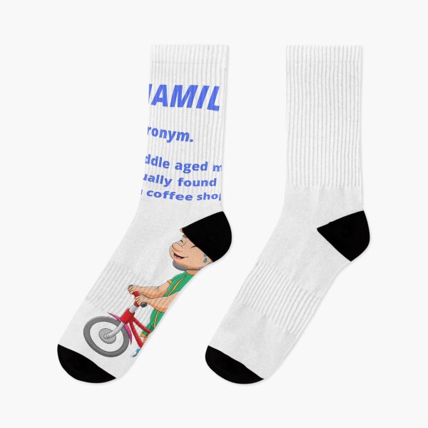 Item preview, Middle aged Man in Lycra - Funny cycling dictionary designed and sold by Tomsthreadz.