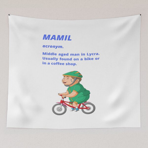 Item preview, Middle aged Man in Lycra - Funny cycling dictionary designed and sold by Tomsthreadz.