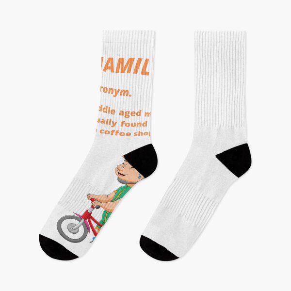 Item preview, Middle aged Man in Lycra - Funny cycling dictionary designed and sold by Tomsthreadz.