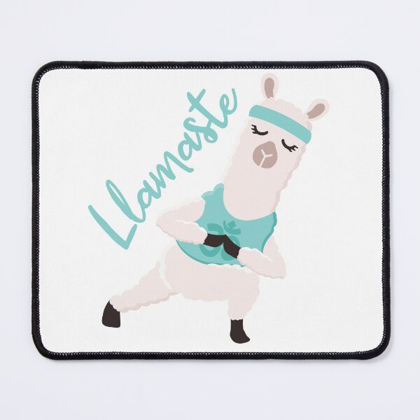 Item preview, Llamaste Cute Teal Llama Yoga Llama Character  designed and sold by Moodthology.