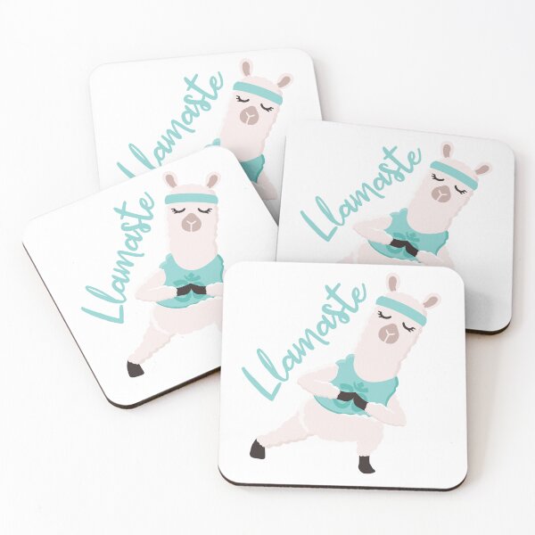 Item preview, Llamaste Cute Teal Llama Yoga Llama Character  designed and sold by Moodthology.