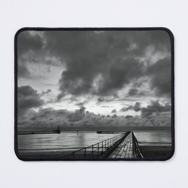 Item preview, Monochrome sunrise over the Old Wooden Pier designed and sold by Violaman.