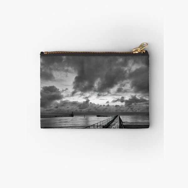 Item preview, Monochrome sunrise over the Old Wooden Pier designed and sold by Violaman.