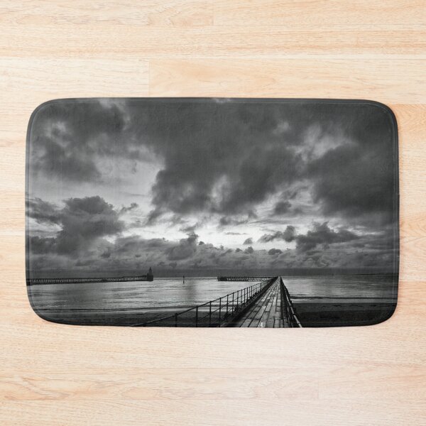 Item preview, Monochrome sunrise over the Old Wooden Pier designed and sold by Violaman.