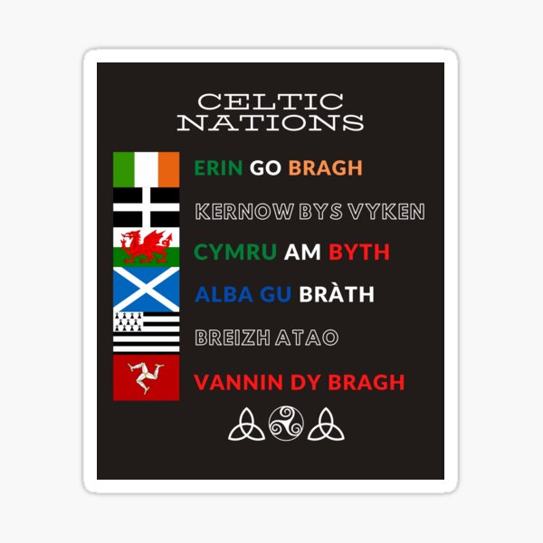 Aperçu de l'œuvre 6 nations celtiques pour toujours créée et vendue par Topical-Tees.