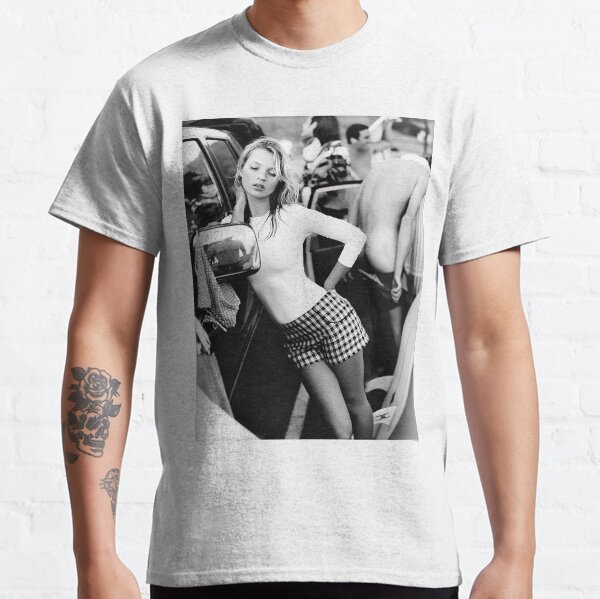 Artikel-Vorschau von Kate Moss, Schwarz und Weiß, Vintage, Surfer, Strand, Mode-Wand-Kunst, designt und verkauft von modernretro.