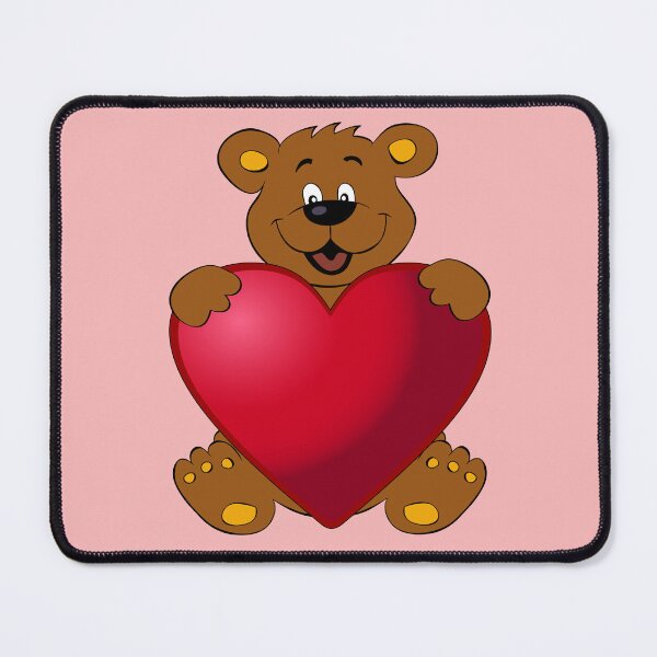Item preview, Happy teddybear in love with heart cartoon designed and sold by pixxart.