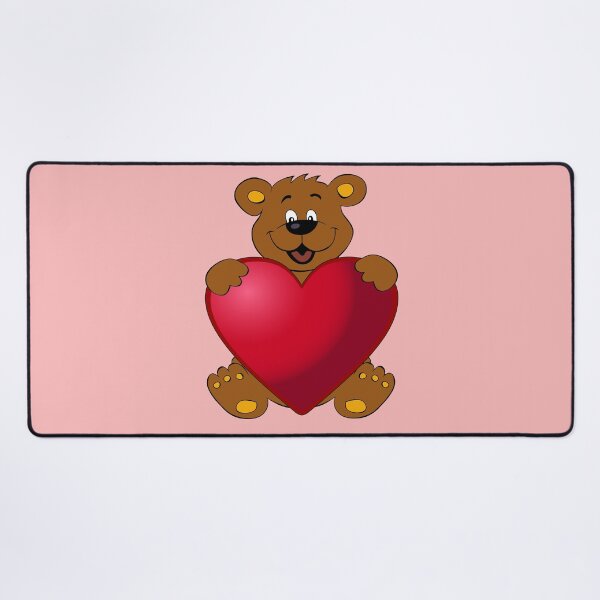 Item preview, Happy teddybear in love with heart cartoon  designed and sold by pixxart.
