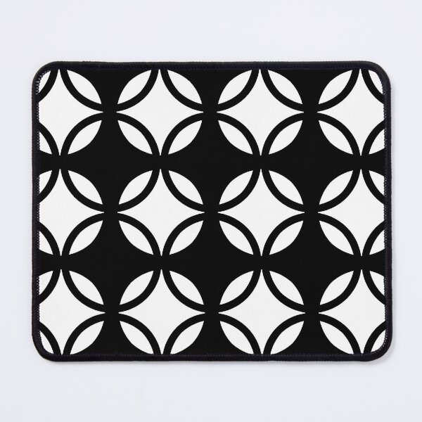 Item preview, Monochrome Circles Pattern No.6 Black And White designed and sold by QuestingPixel.