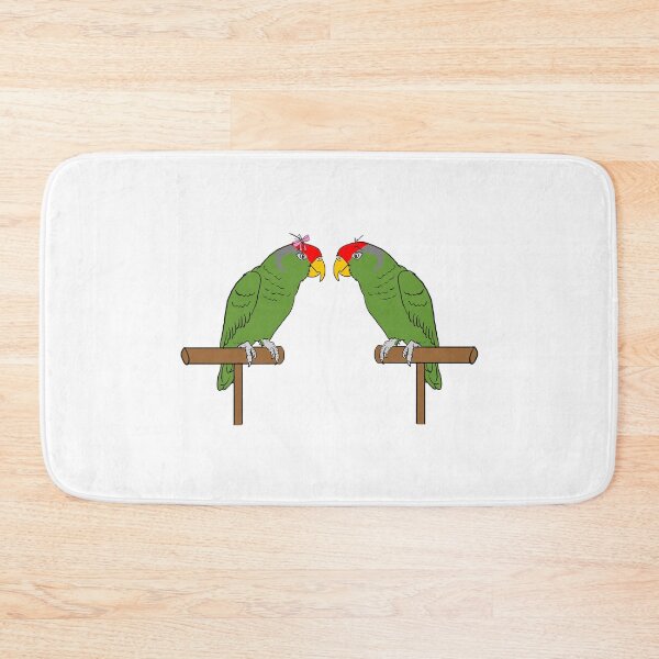 Item preview, Crazy Bird man with Red-crowned Amazons. designed and sold by Laughing Parrot Studio.