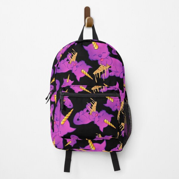 Item preview, CUTE PURPLE CAT UNICORN EATING PIZZA - Funny Cat Pictures with Funny Unicorn designed and sold by FunnyCatsFam.