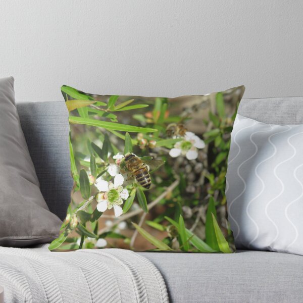 Item preview, Honey bee on leptospermum flower designed and sold by greentiger1.