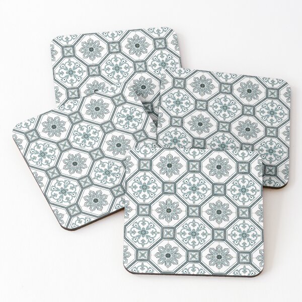 Item preview, Blue mosaic Lisbon Portugal tile pattern designed and sold by arkantus.