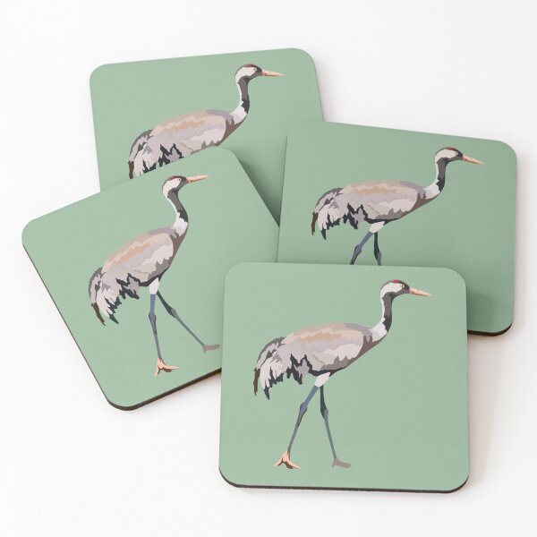 Item preview, C is for Common Crane,Common Crane Illustration – Elegant Migratory Bird Artwork designed and sold by PrettylittlepastelUk.