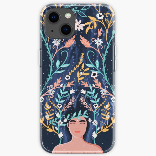 Floral Spiritual Woman Botanical Floral Forest iPhone Soft Case
