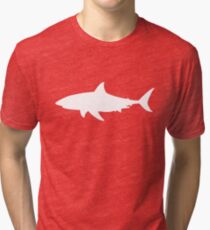 False Bay Shark Flag - High Shark Alert Tri-blend T-Shirt