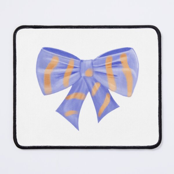 Item preview, Blue Bow Tie with Orange Stripes Illustration designed and sold by BaggyYogaPants.