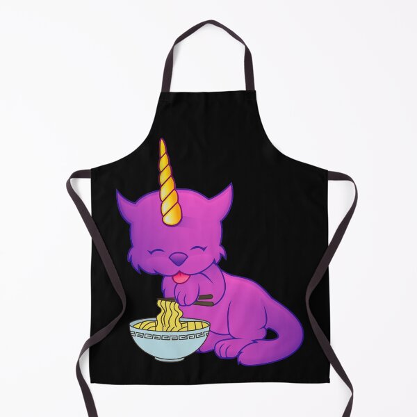 Item preview, CUTE PURPLE CAT UNICORN EATING RAMEN - Funny Cat Pictures with Funny Unicorn designed and sold by FunnyCatsFam.