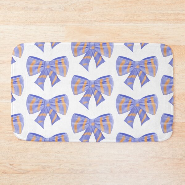 Item preview, Blue Bow Tie with Orange Stripes Illustration designed and sold by BaggyYogaPants.