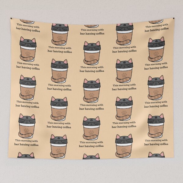 Item preview, This morning with her having coffee - Adograble Coffee designed and sold by Adograble.