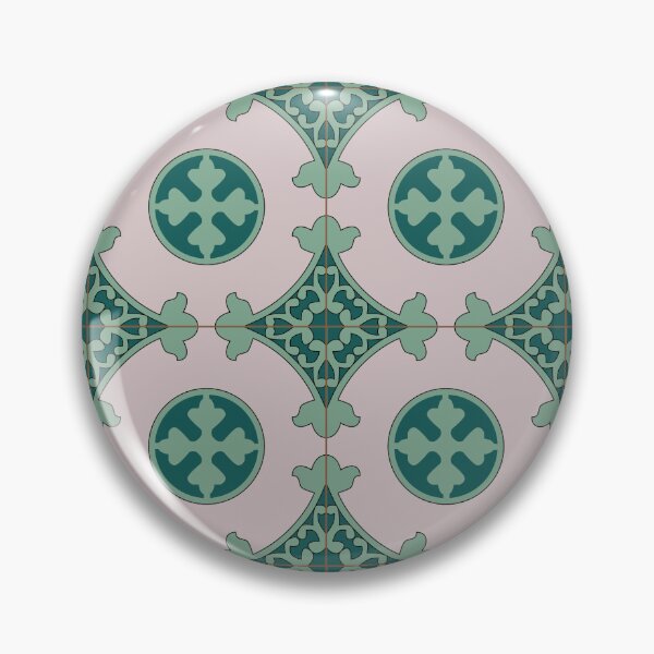 Item preview, Green Lisbon Portugal tile pattern designed and sold by arkantus.