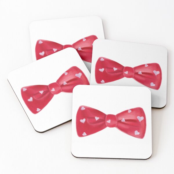 Item preview, Red Bow Tie with Heart Polka Dots Illustration designed and sold by BaggyYogaPants.