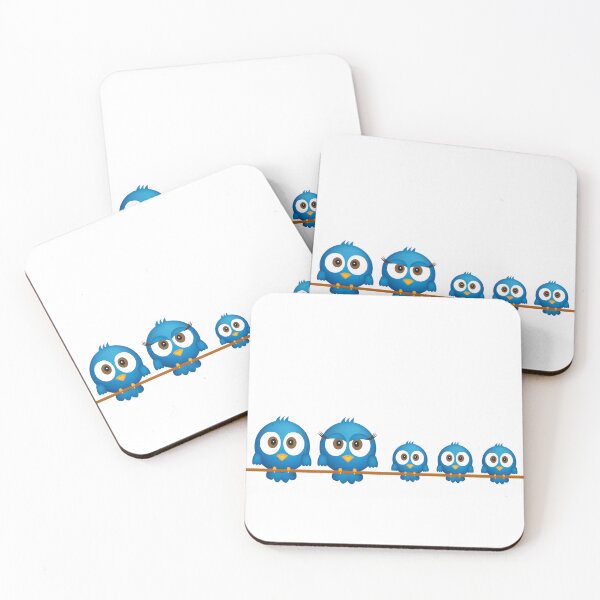 Item preview, Cute twitter bird family cartoon designed and sold by pixxart.