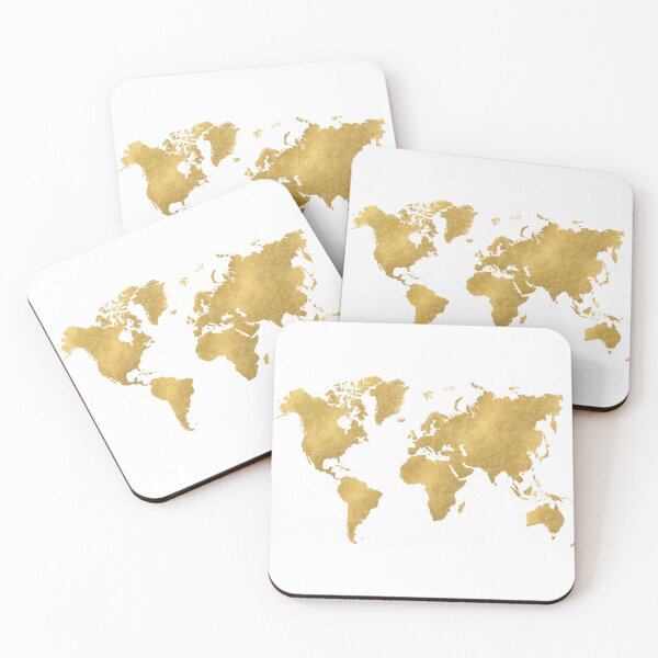 Item preview, Gold World Map | Elegant World Map | Stylish World Maps | Vintage Maps designed and sold by NORDIKART.