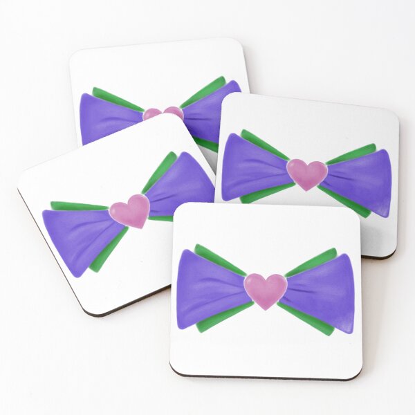Item preview, Purple and Green Bow Tie with Heart Center Illustration designed and sold by BaggyYogaPants.